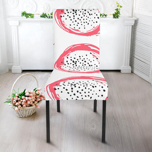 Hand Drawn Dragon Fruit Dining Chair Slipcover