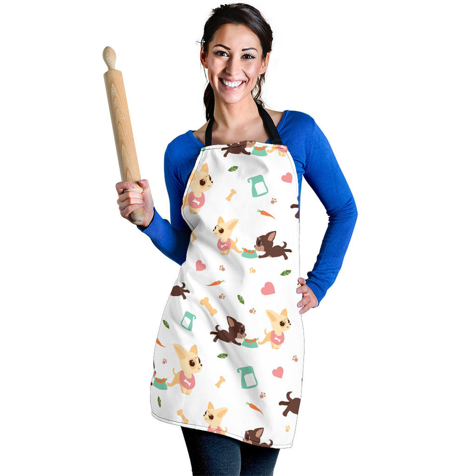 Cute Chihuahua Puppie Pattern Adjustable Apron