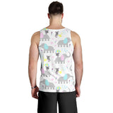 Cute elephant mouse pattern Men Tank Top