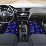 Dog Paws Pattern Print Design 02 Front and Back Car Mats