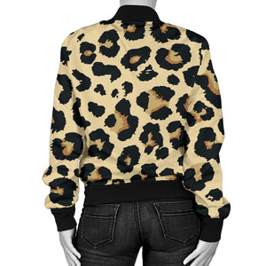 Leopard Print Design Pattern Women'S Bomber Jacket