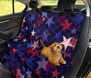 Red Blue Star Pattern Dog Car Seat Covers