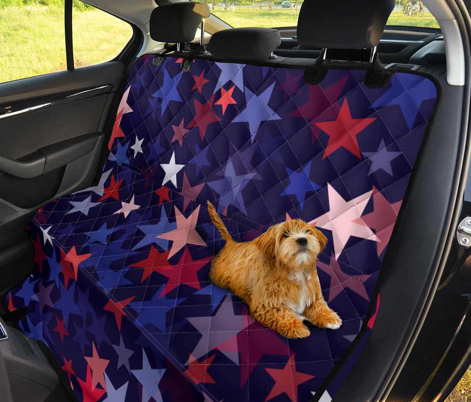 Red Blue Star Pattern Dog Car Seat Covers