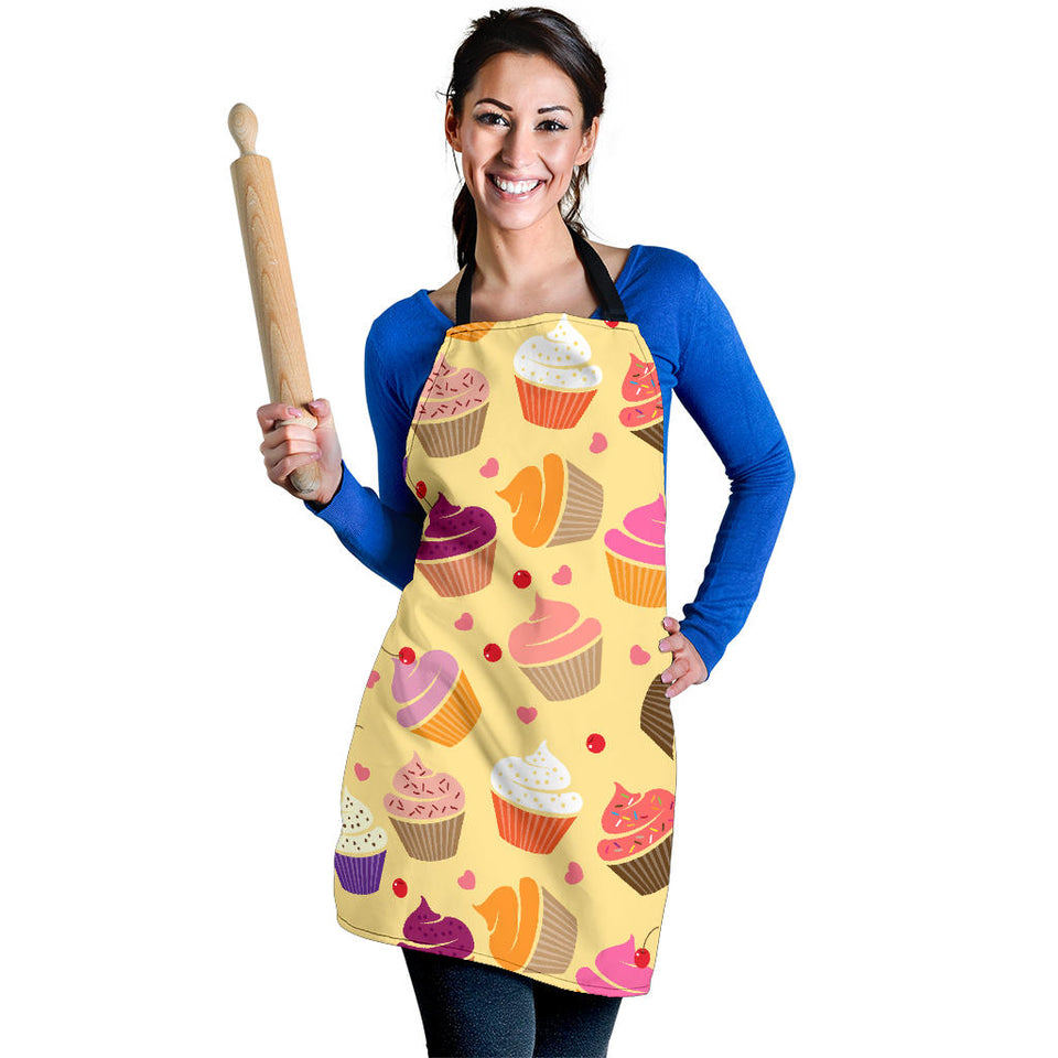 Cake Cupcake Heart Cherry Pattern Adjustable Apron