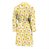 Fried Eggs Pattern Print Design 05 Men's Bathrobe