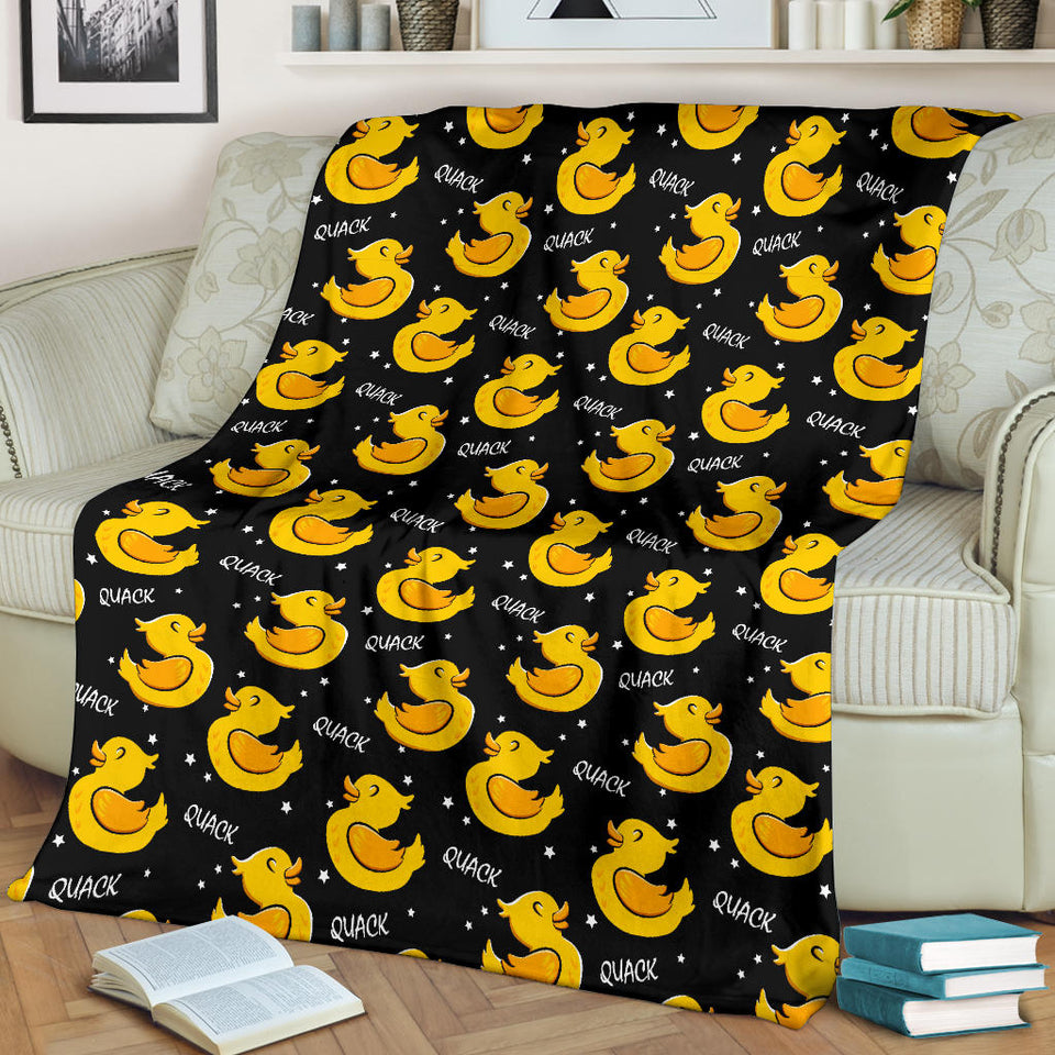 Duck Toy Pattern Print Design 05 Premium Blanket