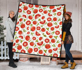 Tomato Pattern Premium Quilt