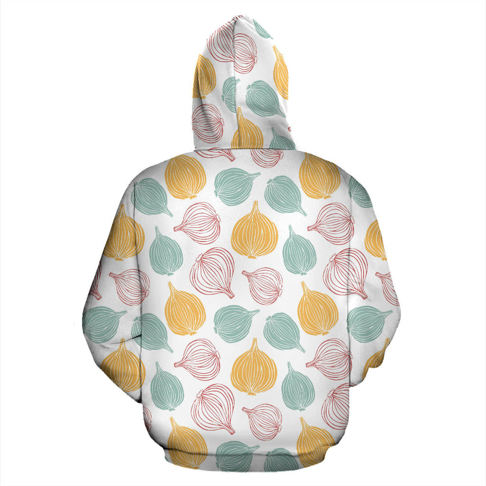 Colorful Onions White Background Men Women Pullover Hoodie