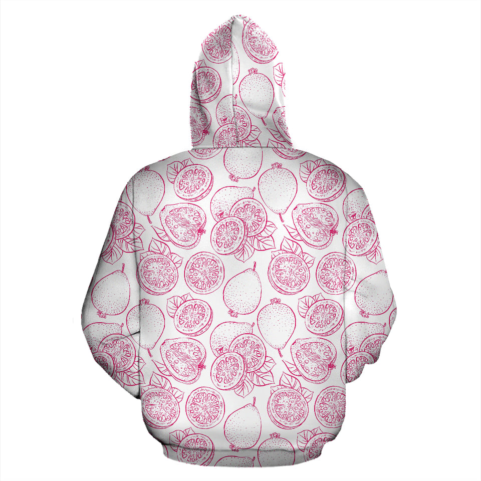 Sketch Guava Pattern Zip Up Hoodie