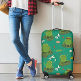 Cute Frog Dragonfly Design Pattern Luggage Covers