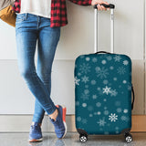 Snowflake Pattern Dark Background Cabin Suitcases Luggages