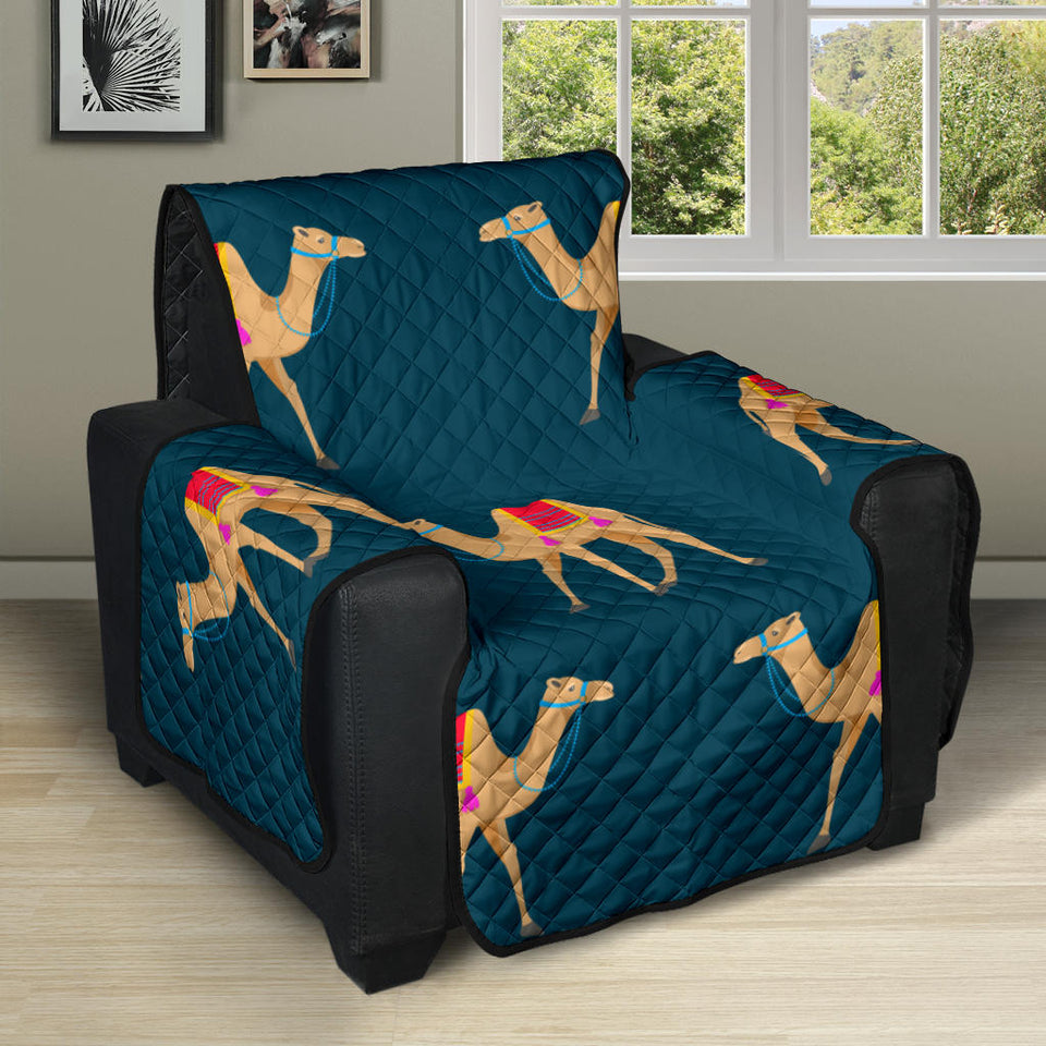 Camel pattern blue blackground Recliner Cover Protector