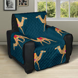 Camel pattern blue blackground Recliner Cover Protector