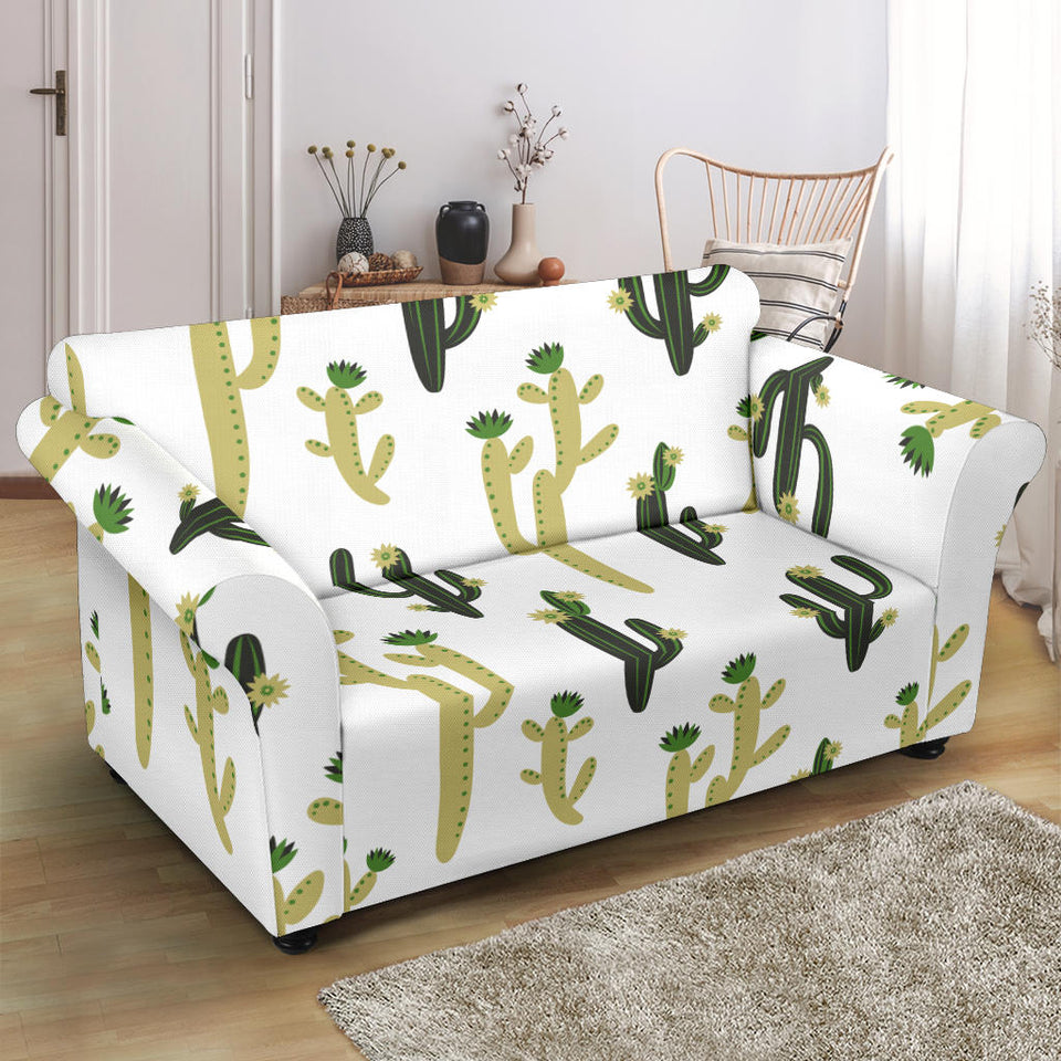 Cute Cactus Pattern Loveseat Couch Slipcover