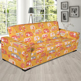 Camper Van Pattern Print Design 04 Sofa Slipcover