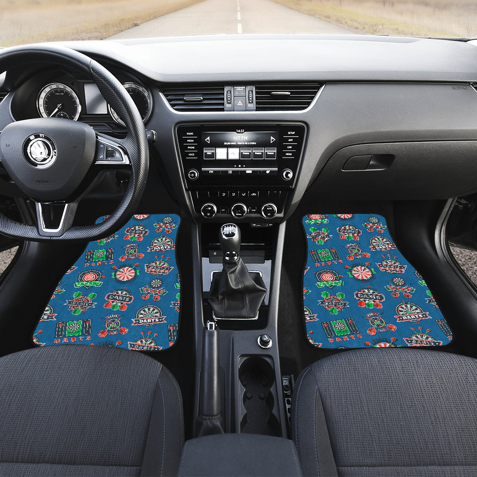 Darts Pattern Print Design 02 Front Car Mats