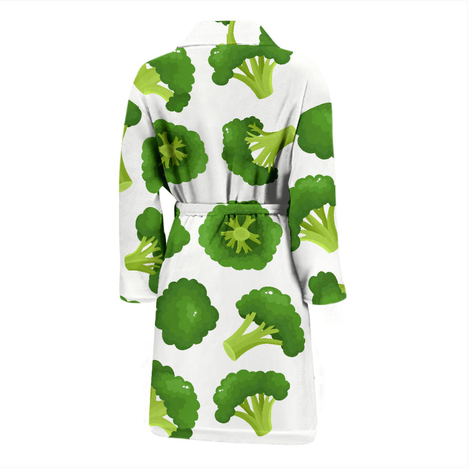 Cute Broccoli Pattern Men'S Bathrobe