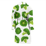 Cute Broccoli Pattern Men'S Bathrobe