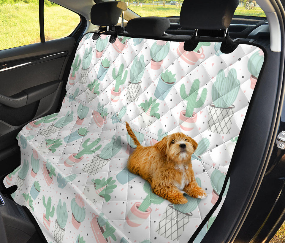 Pastel Colorcactus Pattern Copy Dog Car Seat Covers