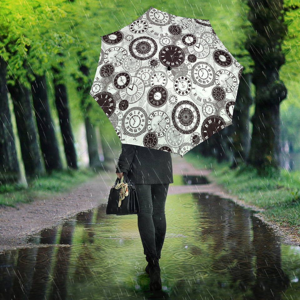 Classic Vintage Clock Pattern Umbrella