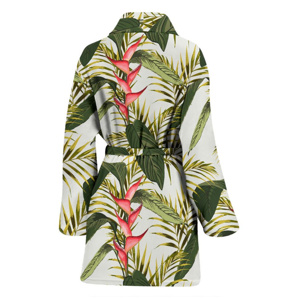 Heliconia Pattern Women'S Bathrobe