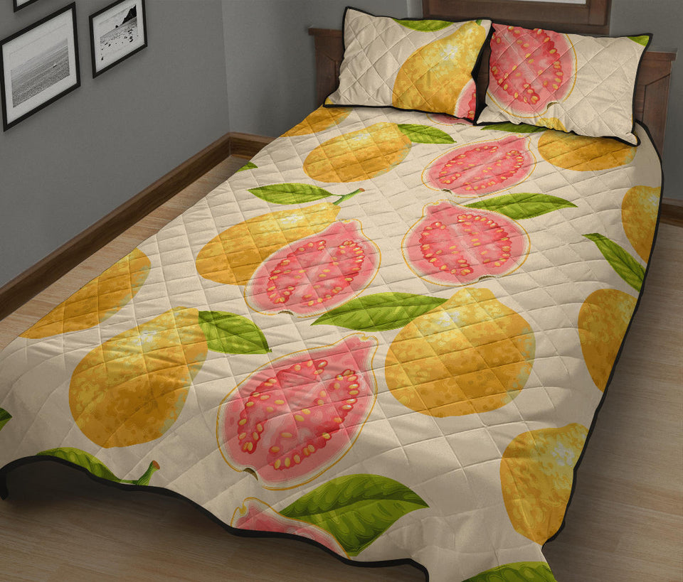 Beautiful guava pattern Quilt Bed Set