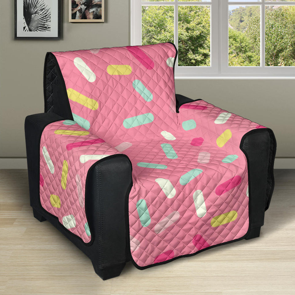 Pink donut glaze candy pattern Recliner Cover Protector