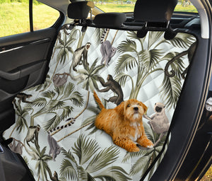 Monkey Sloth Lemur Palm Trees Pattern Dog Car Seat Covers