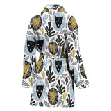 Lion Pattern Print Design 05 Women's Bathrobe