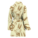 Windmill Wheat Pattern Women'S Bathrobe