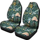 Dinosaurs Tropical Leaves Flower Pattern Universal Fit Car Seat Covers