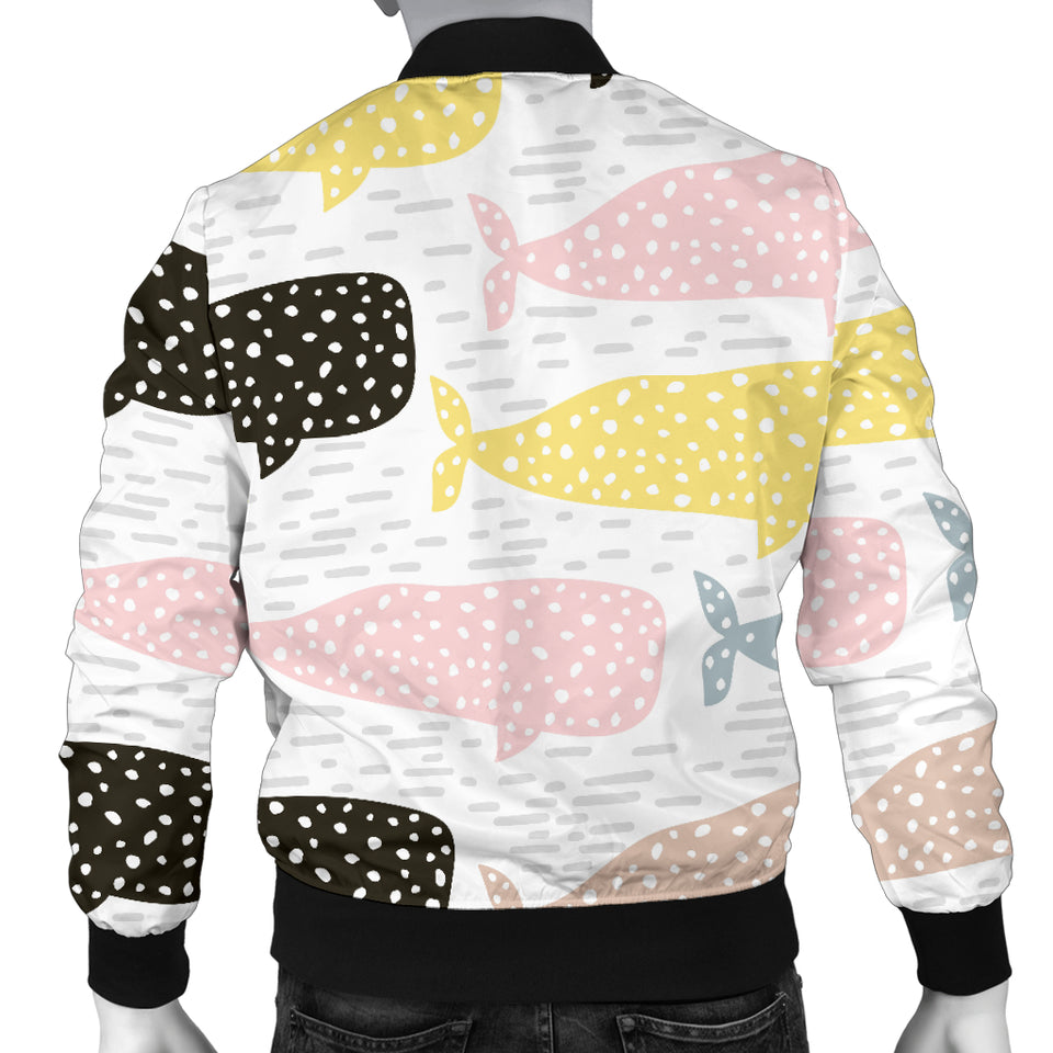 Whale Dot Pattern Men'S Bomber Jacket