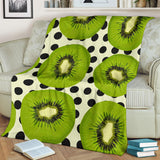 Kiwi Black Dot Background Premium Blanket