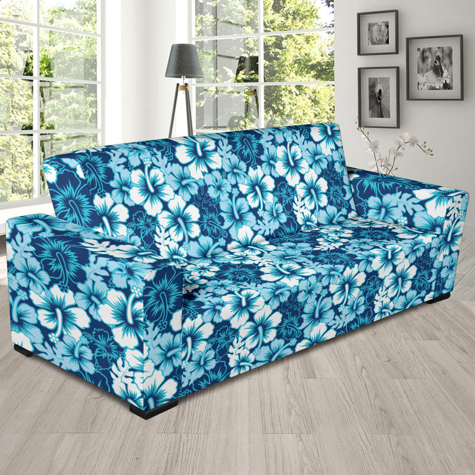 Hibiscus Pattern Print Design 03 Sofa Slipcover