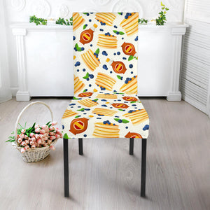 Pancake Pattern Print Design 02 Dining Chair Slipcover