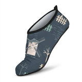 Windmill Tree Pattern Aqua Shoes