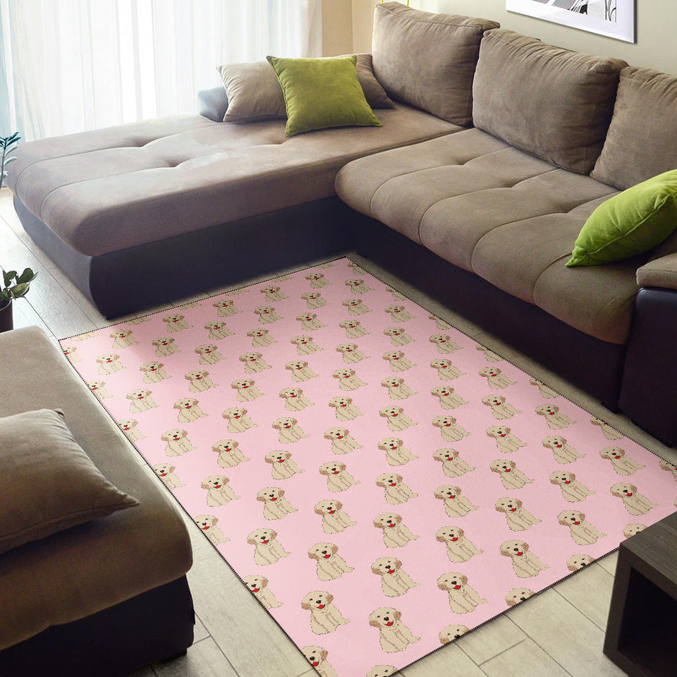 Golden Retriever Pattern Print Design 02 Area Rug