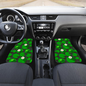 Frog Waterlily Pattern Front Car Mats