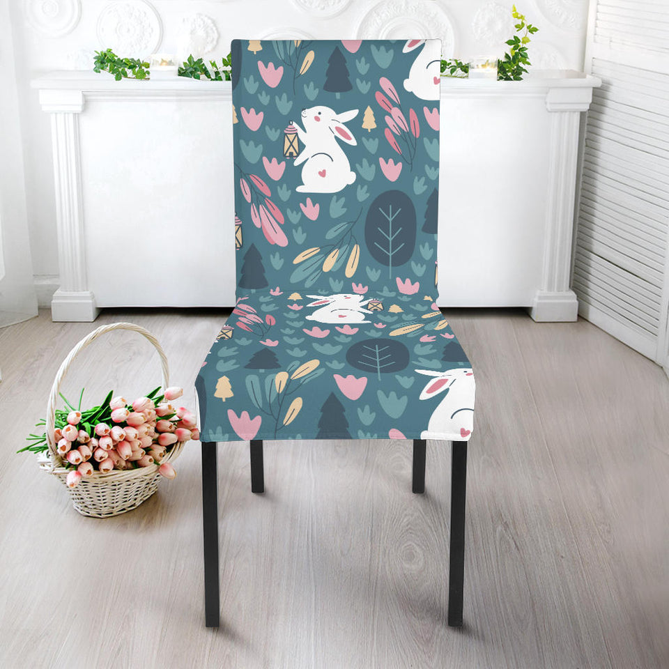 Cute Rabbit Pattern Dining Chair Slipcover