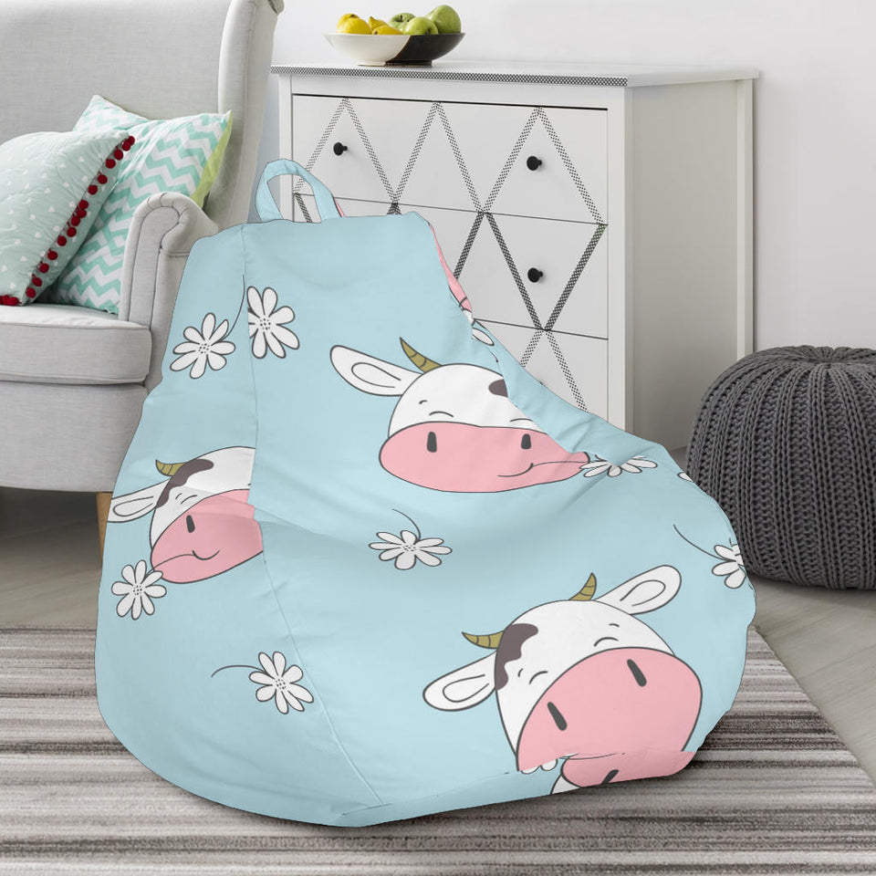 Cute Cow Flower Pattern Bean Bag Cover
