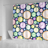 Colorful Clock Background Shower Curtain Fulfilled In US