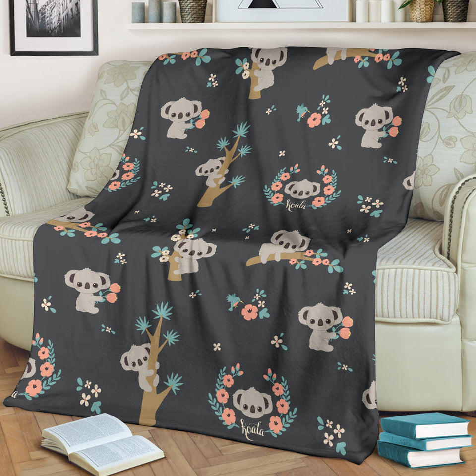 Cute Koala Pattern Premium Blanket
