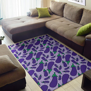 Eggplant Pattern Print Design 03 Area Rug