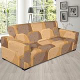 Bread Toast Pattern Print Design 04 Sofa Slipcover