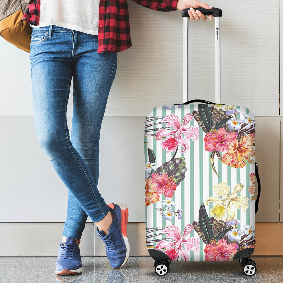 Colorful Orchid Flower Pattern Luggage Covers