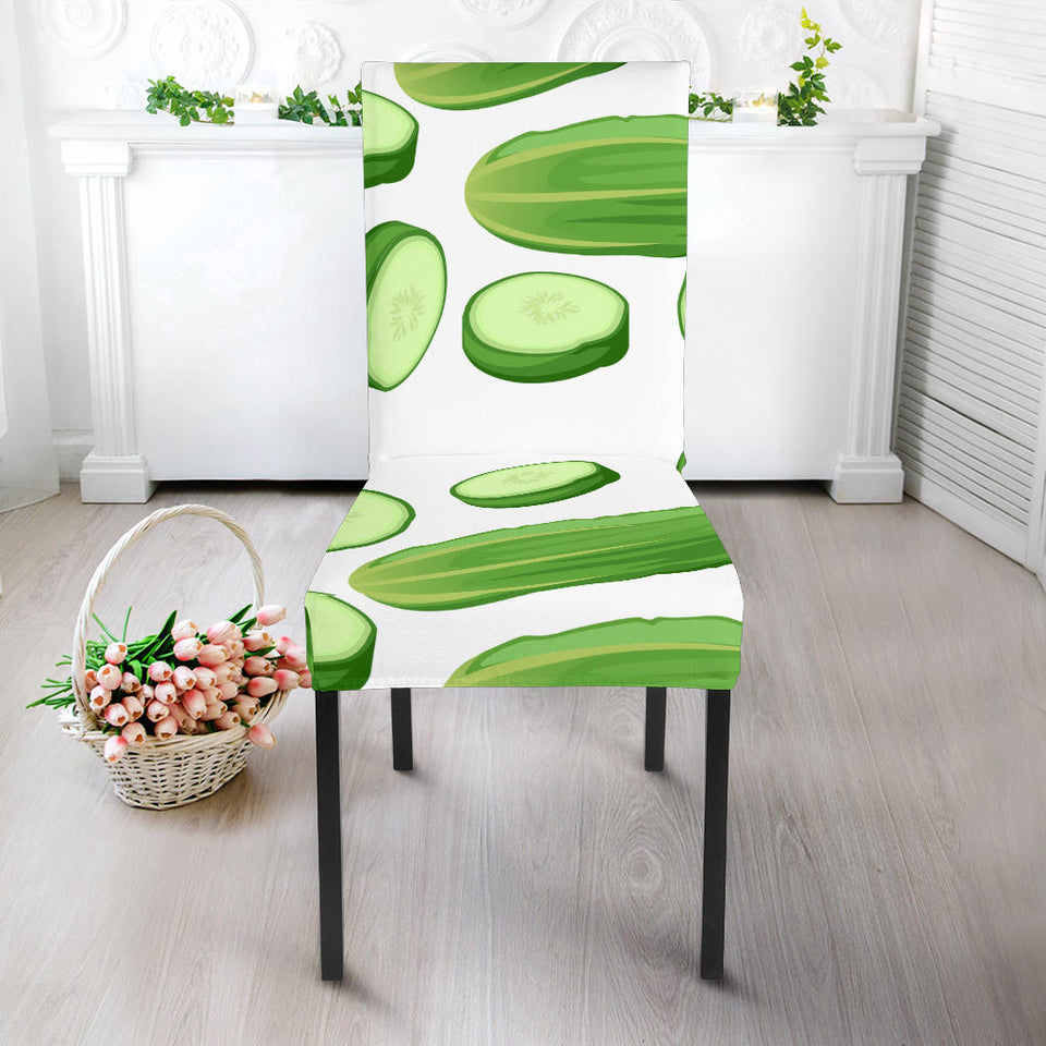 Cucumber Whole Slices Pattern Dining Chair Slipcover
