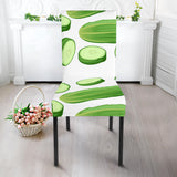 Cucumber Whole Slices Pattern Dining Chair Slipcover