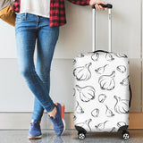 Garlic Pattern Black White Cabin Suitcases Luggages