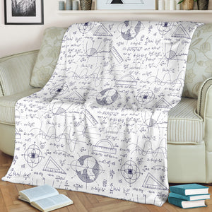 Math Pattern Print Design 03 Premium Blanket