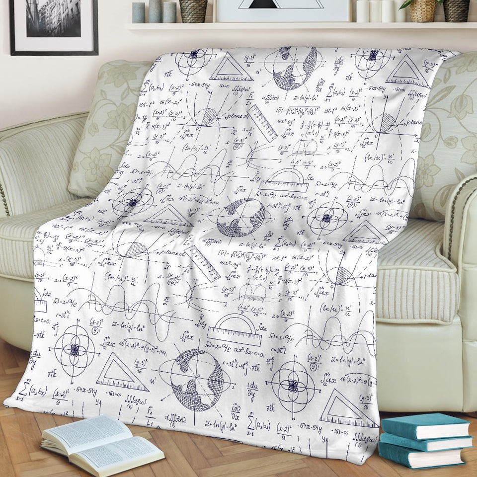 Math Pattern Print Design 03 Premium Blanket